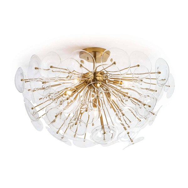 Poppy Glass Semi Flush Mount